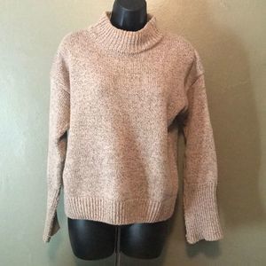 Mock neck thick sweater